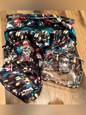 Vera Bradley in ‘Spanish Floral’ Quilted Travel Bag Trio